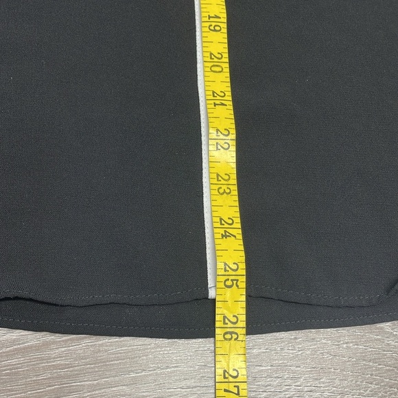 Adrienne Vittadini Long Sleeve Chiffon Blouse Black with White Trim M - Picture 12 of 16